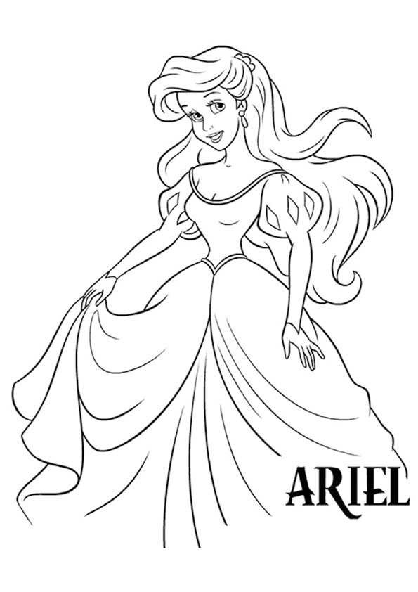 Tranh to màu nàng tiên cá Ariel